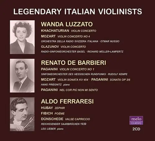 WANDA LUZZATO / ワンダ・ルッザート / KHACHATURIAN:VIOLIN CONCERTO - LEGENDARY ITALIAN VIOLINISTS / LEGENDARY ITALIAN VIOLINISTS