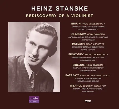 HEINZ STANSKE / ハインツ・シュタンスケ / SIBELIUS/GLAZUNOV/MOHAUPT:VIOLIN CONCERTO