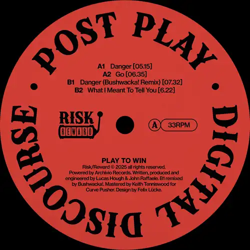 POST PLAY / DIGITAL DISCOURSE (INCL. BUSHWACKA! REMIX)