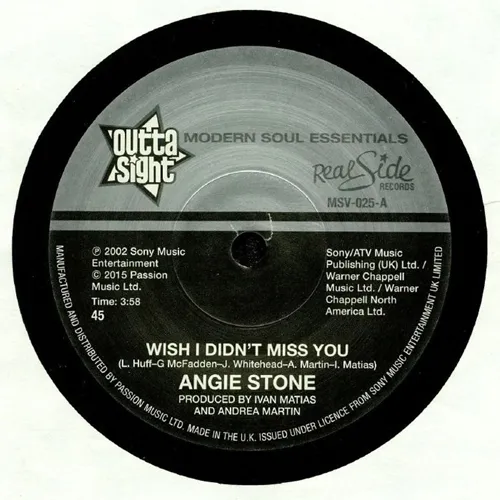 ANGIE STONE / アンジー・ストーン / WISH I DIDN'T MISS YOU (7inch)