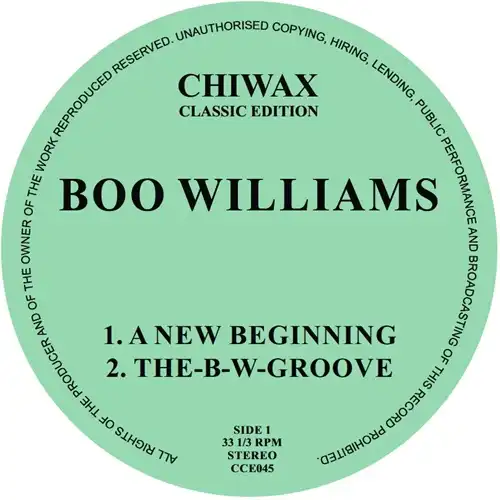 BOO WILLIAMS / ブー・ウィリアムス / NEW BEGINNING