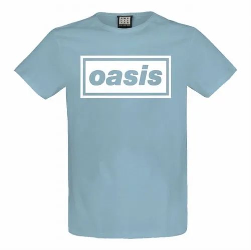 OASIS / オアシス / LOGO AMPLIFIED VINTAGE BLUE MEDIUM T SHIRT