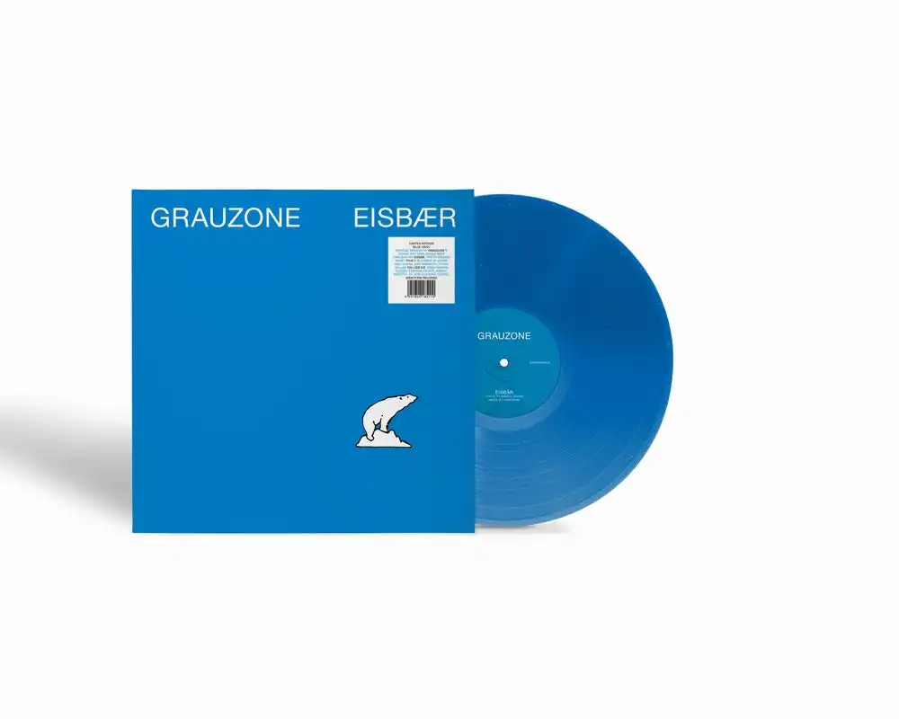 GRAUZONE / EISBAR (LIMITED EDITION BLUE VINYL VARIANT) (12"CUT AT 45RPM, 350GSM SLEEVE, STICKER)