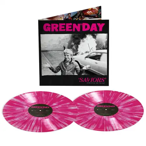 ★ Green Day レコード LP SAVIORS (EDITION DE LUXE) [2LP PINK WITH WHITE SPLATTER VINYL
