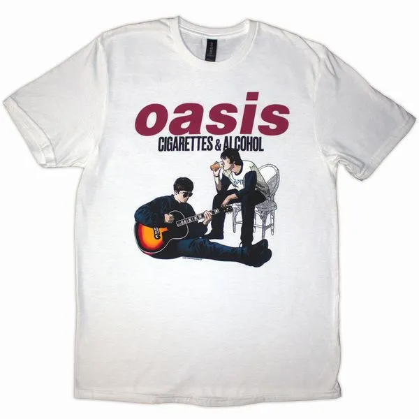 OASIS / オアシス / CIGARETTES & ALCOHOL ILLUSTRATION (WHITE)(S)
