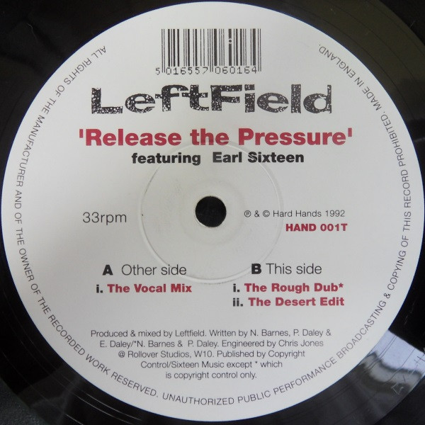 LEFTFIELD / レフトフィールド / RELEASE THE PRESSURE