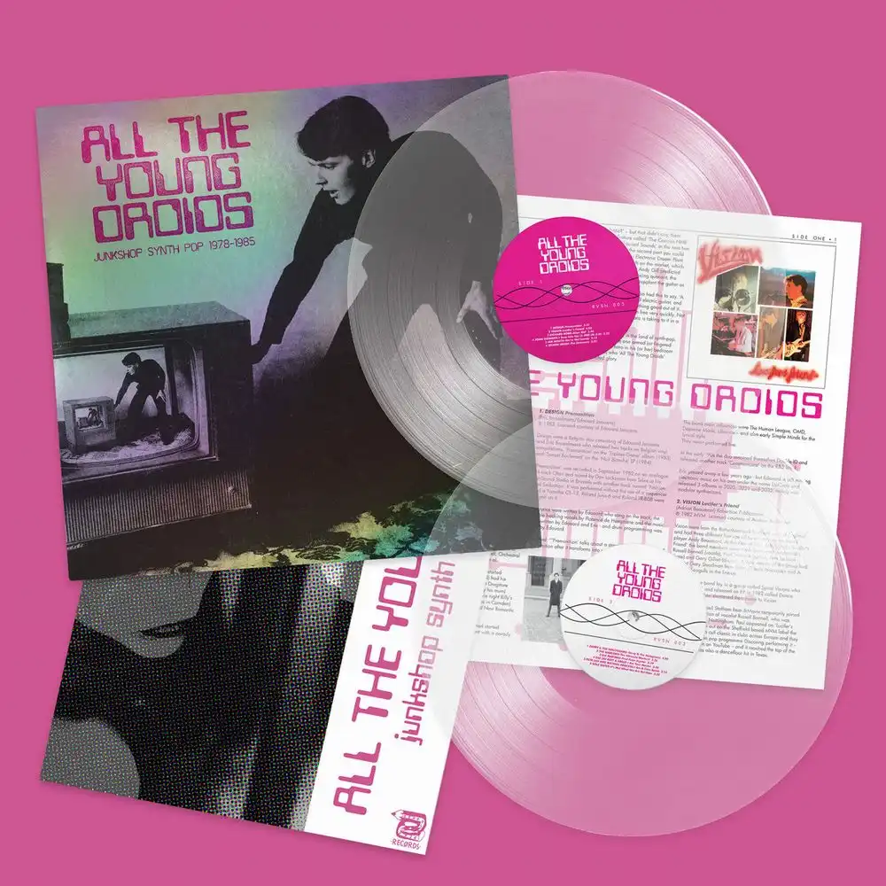 V.A. (CULT & MINOR  NEW WAVE) / ALL THE YOUNG DROIDS: JUNKSHOP SYNTH POP 1978-1985 [MIRROR BOARD PRESSING ON CRYSTAL CLEAR VINYL]