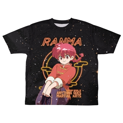(ANIMATION MUSIC) / (アニメーション音楽) / XL / らんま 両面フルグラフィックTシャツ ネオンサインVer.