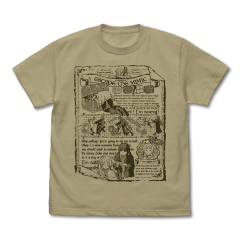 COSPA / M / SAND KHAKI / フリーレン＆フェルン ミミック脱出 Tシャツ