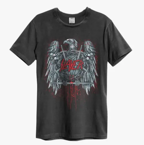 SLAYER / スレイヤー / AMMUNITION EAGLE AMPLIFIED VINTAGE CHARCOAL LARGE T SHIRT