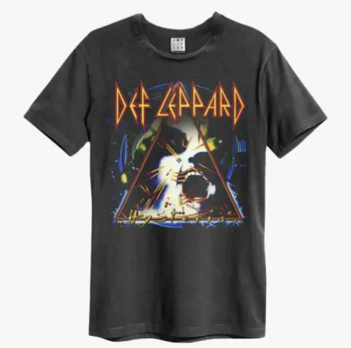DEF LEPPARD / デフ・レパード / HYSTERIA AMPLIFIED VINTAGE CHARCOAL LARGE T SHIRT