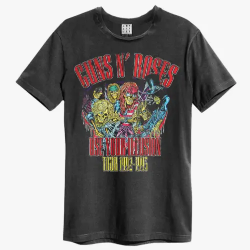 GUNS N' ROSES / ガンズ・アンド・ローゼズ / USE YOUR ILLUSION 92/93 AMPLIFIED LARGE VINTAGE CHARCOAL T SHIRT