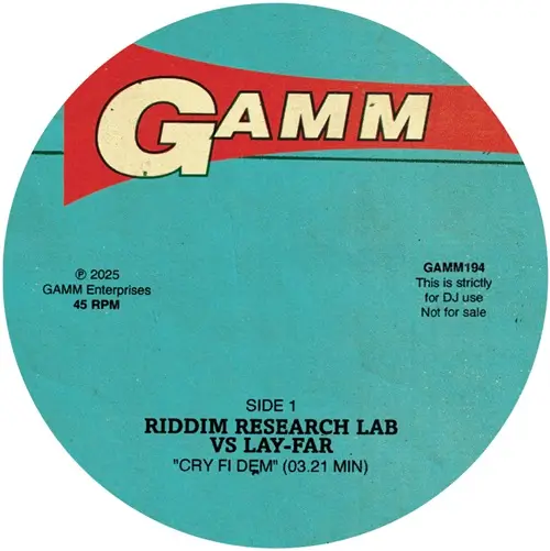 RIDDIM RESEARCH LAB VS LAY-FAR & ANT TO BE / CRAY FI DEM