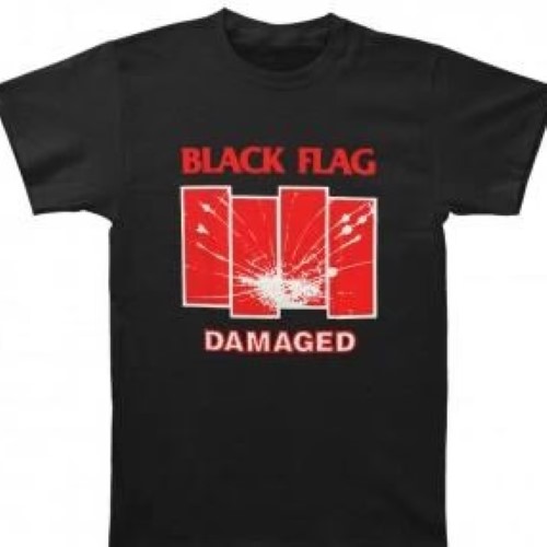 BLACK FLAG / ブラック・フラッグ / L/DAMAGED T-SHIRT (BLACK)