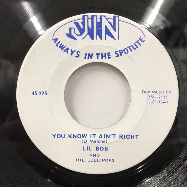 LIL BOB AND THE LOLLIPOPS / YOU KNOW IT AIN'T RIGHT / TROUBLE IN MIND