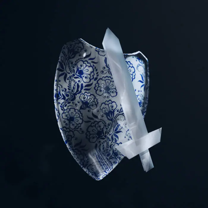 MARY SUE / メアリー・スー / PORCELAIN SHIELD, PAPER SWORD (BLUE SPLATTER)
