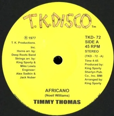 TIMMY THOMAS / ティミー・トーマス / AFRICANO