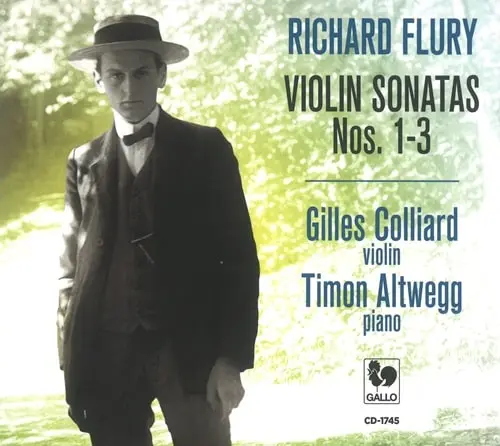 GILLES COLLIARD / ジル・コリャール / FLURY:VIOLIN SONATA NO.1-3