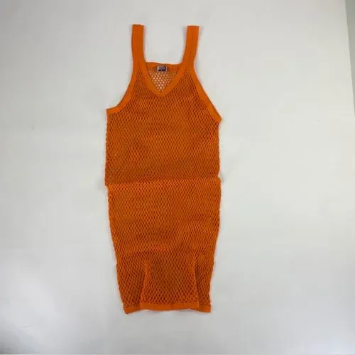 CRYSTAL(網シャツ) / アミシャツ ORANGE　WOMEN　SIZE L