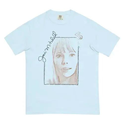 JONI MITCHELL / ジョニ・ミッチェル / PORTRAIT SIGNATURE TEE (M)
