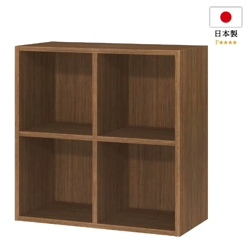 レコードラック / 国内生産レコードラック オリジナル 4BOX ウォールナット