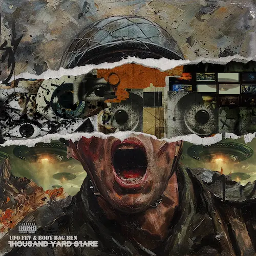 UFO FEV & BODY BAG BEN / THOUSAND YARD STARE (LP)