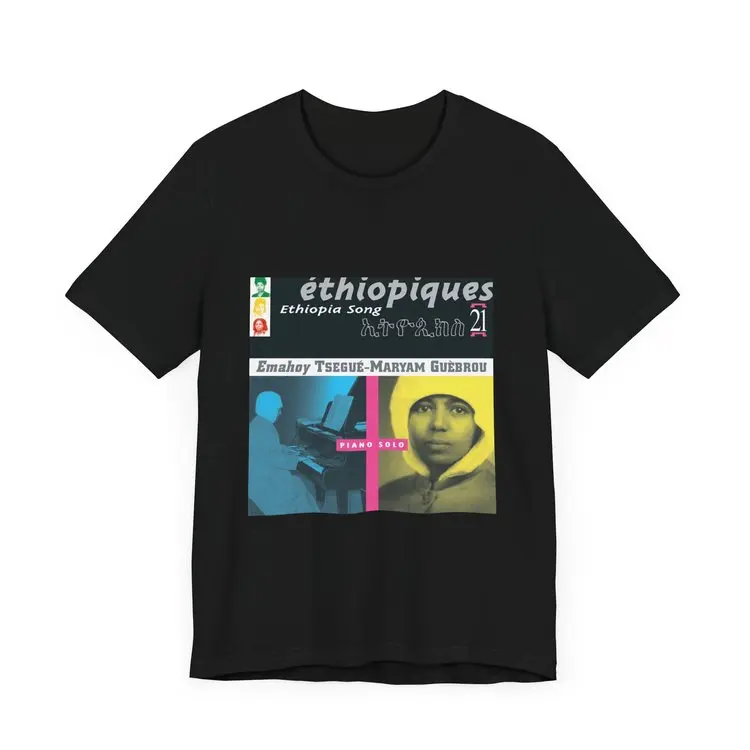 EMAHOY TSEGUE MARYAM GUEBROU / エマホイ・ツェゲ・マリアム・ゴブルー / ETHIOPIQUES T-SHIRT (BLACK)-XL