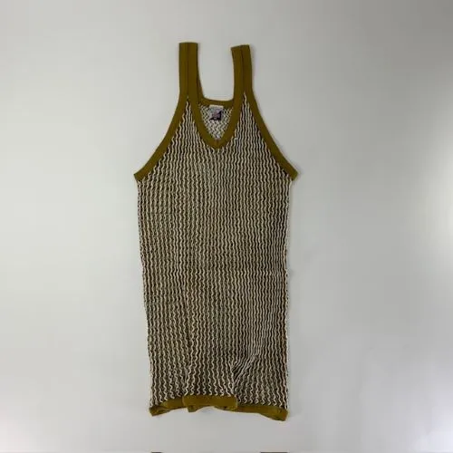 CRYSTAL(網シャツ) / アミシャツ TWOTON ARMY/WHITE　SIZE  XL