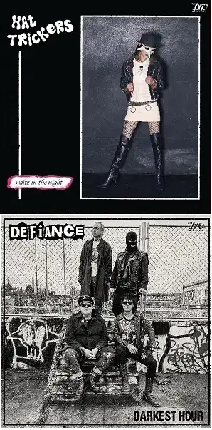 HAT TRICKERS : DEFIANCE / SPLIT (LP/BLACK VINYL)