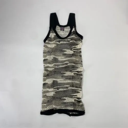 CRYSTAL(網シャツ) / アミシャツ BLACK CAMO　SIZE XL