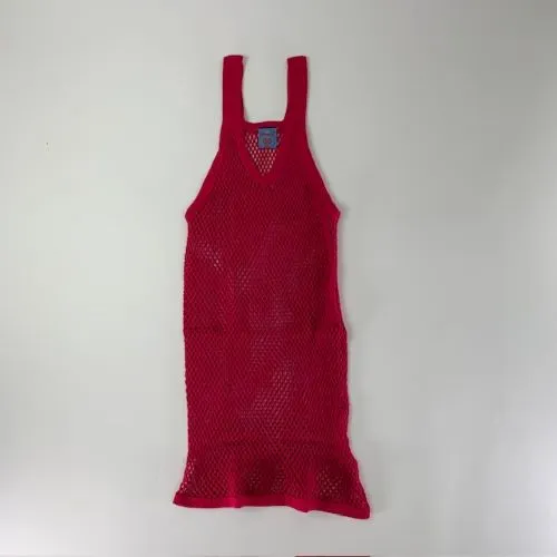 CRYSTAL(網シャツ) / アミシャツ PINK RED SIZE XL