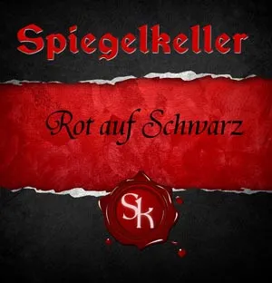 SPIEGELKELLER / ROT AUF SCHWARZ