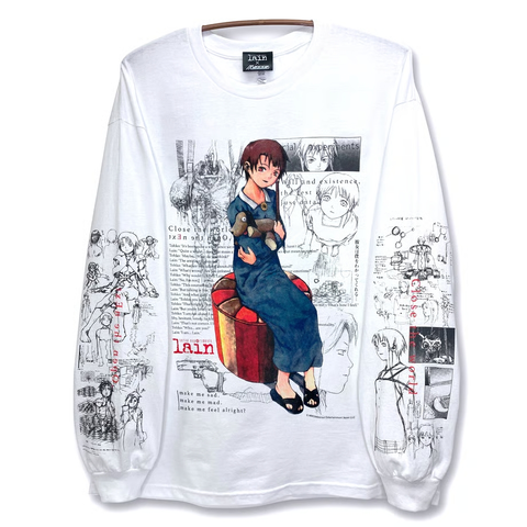 messa(JPN/APPAREL) / WH / M / 【serial experiments lain × messa store】She Knows... ロングスリーブTシャツ