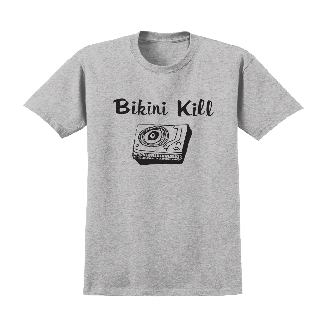 BIKINI KILL / ビキニ・キル / L/RECORD PLAYER TEE - HEATHER GRAY
