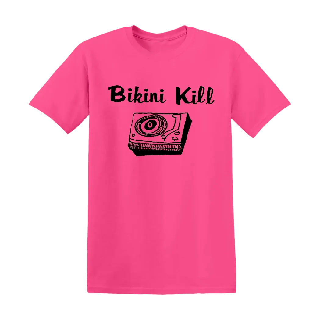 BIKINI KILL / ビキニ・キル / XL/RECORD PLAYER TEE - NEON PINK