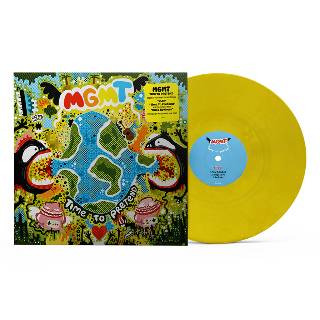 MGMT / TIME TO PRETEND (12"] (BANANA YELLOW VINYL, ORIGINAL ARTWORK)
