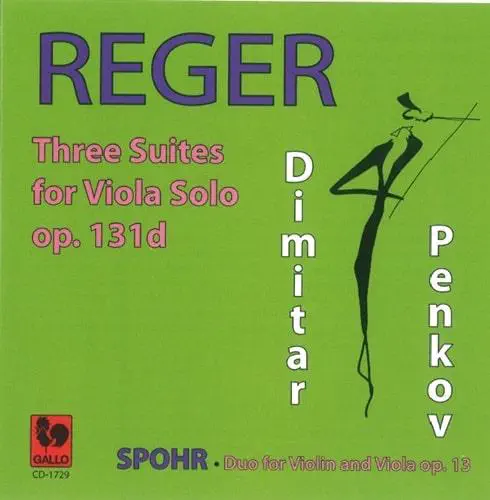 DIMITAR PENKOV / ディミタル・ペンコフ / REGER:3 SUITES FOR SOLO VIOLA