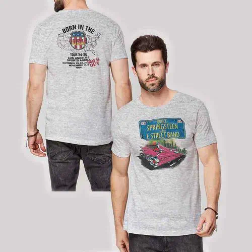 BRUCE SPRINGSTEEN / ブルース・スプリングスティーン / PINK CADILLAC (HEATHER GREY) (BACK PRINT) (M)