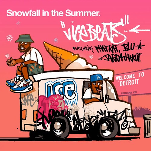 VICE BEATS / SNOWFALL IN THE SUMMER F. PHAT KAT, BLU AND JABBATHAKUT (7INCH) (WHITE VINYL)