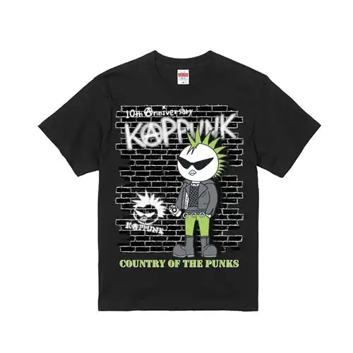 KAPPUNK / XL/BLK/GREEN PRINT/2025 T-SHIRT