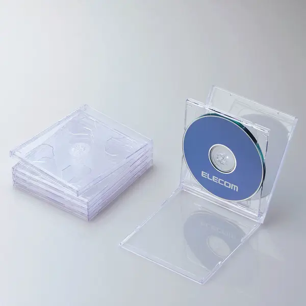 CDプラケース / ELECOM CDプラケース・透明2枚用5枚パック
