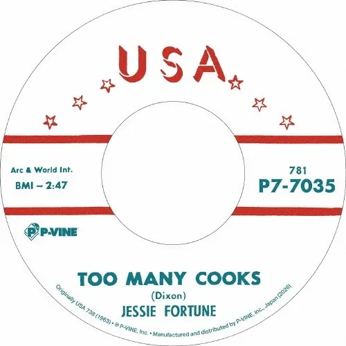 JESSE FORTUNE / ジェシー・フォーチュン / トゥー･メニー･クックス c/w ヘヴィ･ハート･ビート (7")