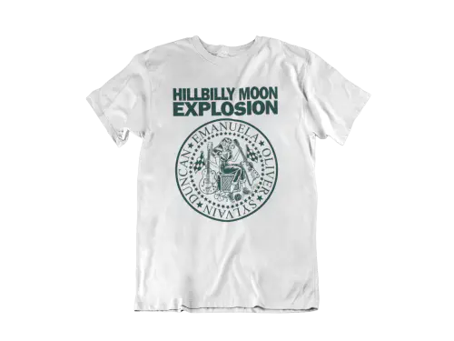 HILLBILLY MOON EXPLOSION / XL/RAMONES EXPLOSION WHITE T-SHIRT-MEN