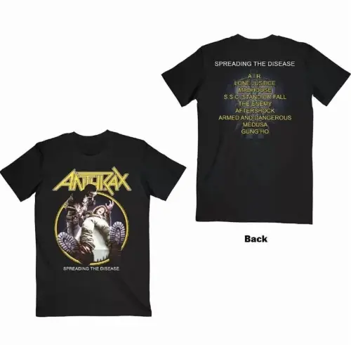 ANTHRAX / アンスラックス / SPREADING THE DISEASE TRACK LIST BLACK (BACK PRINT)<SIZE:L>