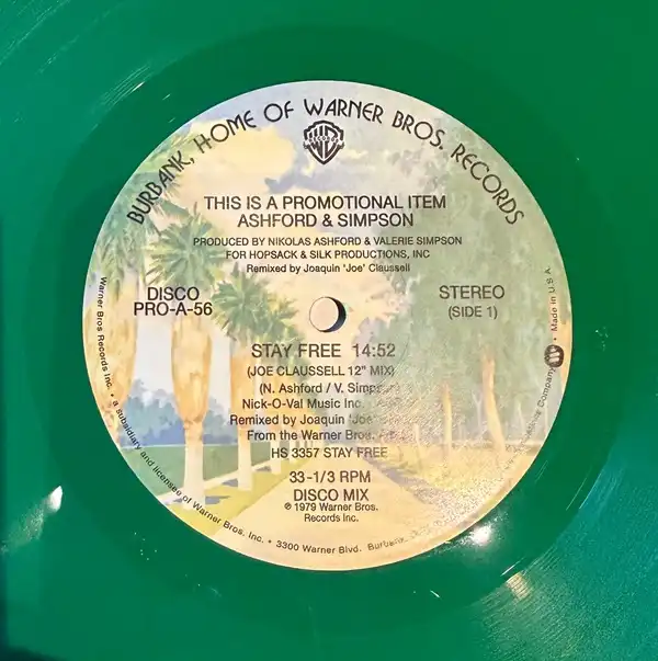 ASHFORD & SIMPSON / アシュフォード&シンプソン / STAY FREE (JOE CLAUSSELL EDIT)GREEN VINYL