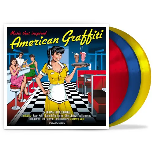 V.A. / AMERICAN GRAFFITI (3LP) (RED, BLUE & YELLOW VINYL)