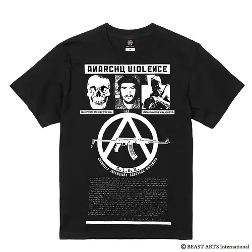 G.I.S.M. / XXL/BLK/ANARCHY VIOLENCE / you die,you live T SHIRT