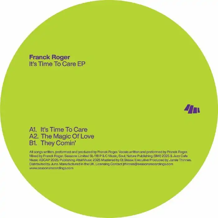 FRANCK ROGER / フランク・ロジャー / IT'S TIME TO CARE EP (12")