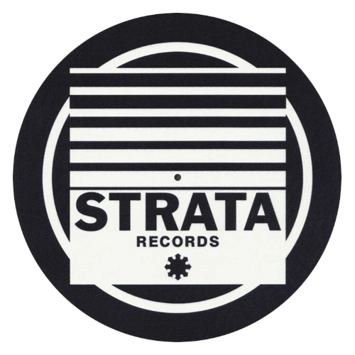 STRATA RECORDS / ストラタ・レコーズ / STRATA RECORDS SLIPMATS(black W/ WHITE PRINT)