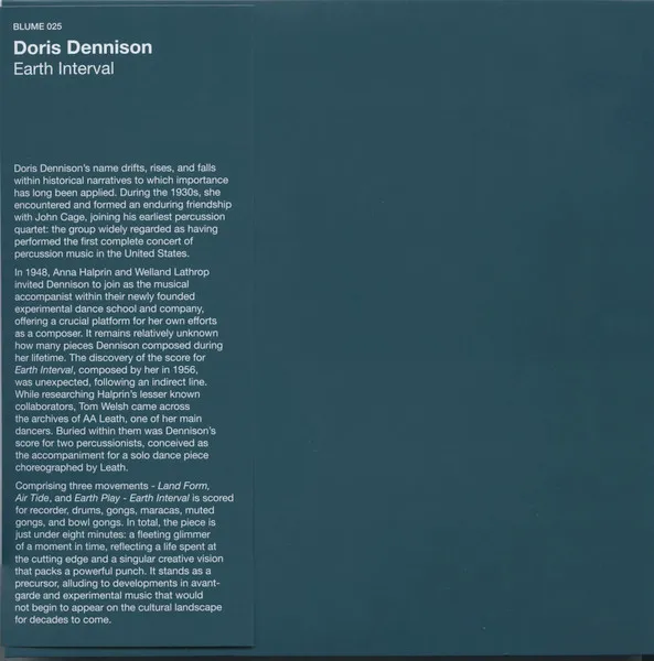 DORIS DENNISON / EARTH INTERVAL
